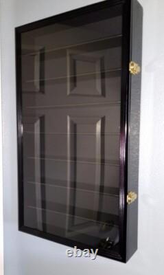 Car Display Case Cherry 16 Pcs Diecast 1/24 Scale 124 Collection Shelf Cabinet