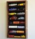 Car Display Case Walnut 16 Pcs Diecast 1/24 Scale 124 Collection Shelf Cabinet