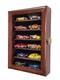 Car Display Case Walnut 6 Tier Matchbox Wheels Model 1/64 Diecast Wood Cabinet