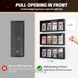 Card Display Case, 3 Pack Trading Card Display Frame Wall Mount, Wooden