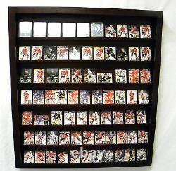 Card Display Case Deep Black Can Hold up to 60-74 non Graded Baseball Cards