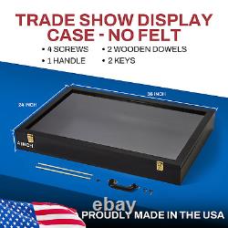 Card Display Case / Trade Show Display Case P302B portable trade show case BLACK