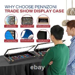 Card Display Case / Trade Show Display Case P302B portable trade show case BLACK