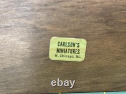 Carlson's Miniatures Store Display Case Chicago IL Wood Plastic Panels Tag