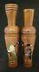 Carved Duck & Goose Call Set Green Head Brand In Display Case