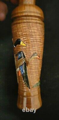 Carved Duck & Goose Call Set GREEN HEAD BRAND in Display Case