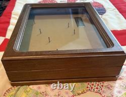 Case Texas Toothpicks Limited Edition Wood Glass Metal Display Case