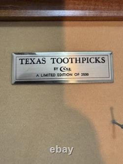 Case Texas Toothpicks Limited Edition Wood Glass Metal Display Case