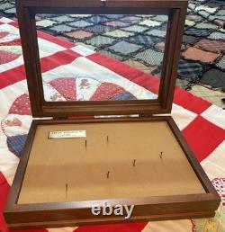 Case Texas Toothpicks Limited Edition Wood Glass Metal Display Case
