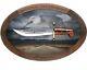 Case Xx Cutlery Harley Davidson Bowie Oval Wood Display Fixed Blade Knife 52148