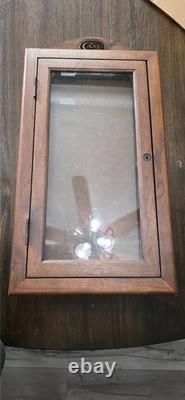 Case XX Dealer Wall Display Cabinet Wood Glass Door Locking Vintage