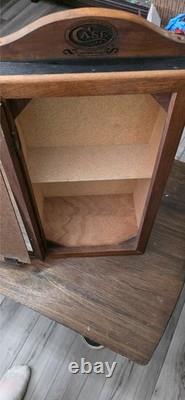 Case XX Dealer Wall Display Cabinet Wood Glass Door Locking Vintage