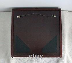 Case XX Display Case Wood Glass Lid Metal Fixture Felt Padding 13x13x2