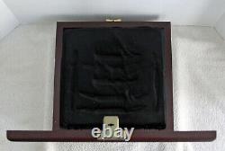 Case XX Display Case Wood Glass Lid Metal Fixture Felt Padding 13x13x2