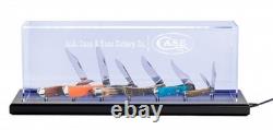 Case xx Illuminated Dome Knife Display Stained Walnut Wood & Clear Acrylic 70632