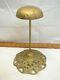 Cast Iron Victorian Ornate Hat Stand Wig Store Display Wood Top Gold Finish