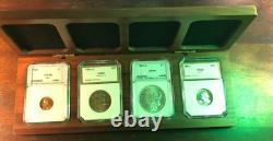 Certified Coin Collection in Wood Display Case