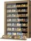 Challenge Coin Display Case Rustic 100 Pcs Military Wall Cabinet Wood Shadow Box