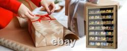 Challenge Coin Display Case Rustic 100 Pcs Military Wall Cabinet Wood Shadow Box