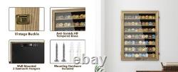 Challenge Coin Display Case Rustic 100 Pcs Military Wall Cabinet Wood Shadow Box