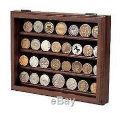 Challenge Coin Wall Hanging Walnut Wood Display Case