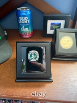 Championship Ring Display Case Black Wood 6 Slot NFL NBA Super Bowl Shadow Box