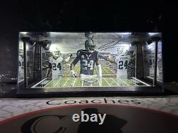 Charles Woodson Custom 2 Mini Helmet display case with LED lights -Raiders