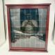 Cherry Wood Wall Hanging Display Cabinet Miniature Case 21.5x18x3.5 Cap 40