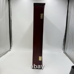 Cherry Wood Wall Hanging Display Cabinet Miniature Case 21.5x18x3.5 Cap 40