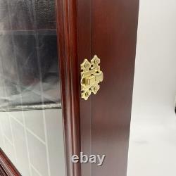 Cherry Wood Wall Hanging Display Cabinet Miniature Case 21.5x18x3.5 Cap 40