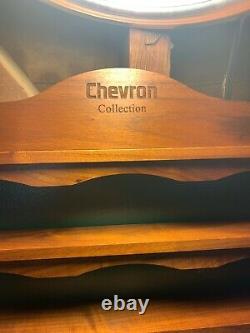 Chevron Collection Wood Display Case 31x17.5 x 2.25 Hot Wheels 1/64 Cars