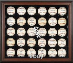 Chicago White Sox Logo Brown Framed 30-Ball Display Case