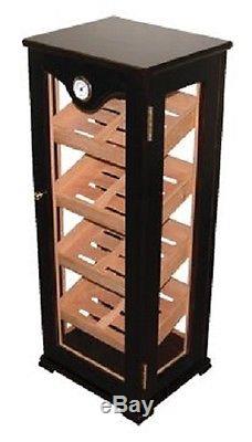 Cigar Humidor Retail Mahogany Vertical Standing Display Case Holds 100 Cigars