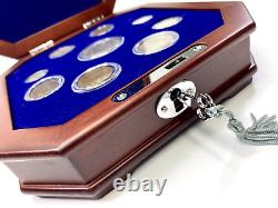 Civil War Era U. S. Coins 9-Coin Set in Wood Display Case COA PCS RC718
