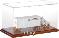 Clear Acrylic Display Case with Hardwood Base, 12 W X 6 D X 6 H