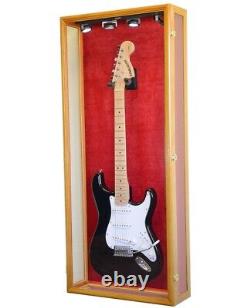 Clear Viewing Guitar Display Case Fender Acoustic Electric Bass Wall Rack Holder