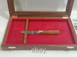 Cofanetto espositore in legno per coltelli Wood Display Case for Knives Coins