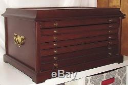 Coin Collection 100+ Wood Storage Display Box Case Chest Drawers Holders & Slabs