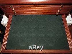 Coin Collection 100+ Wood Storage Display Box Case Chest Drawers Holders & Slabs