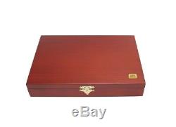 Coin Display Box Elegance Wood Coin Case withMixed Trays