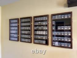 Coin Slab Display Case NGC PCGS ICG CAC Black Cabinet Wood Collector Shadow Box