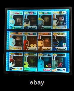 Collectible Display Case with Adjustable Shelves LED Lights Funko Action Figures