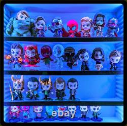 Collectible Display Case with Adjustable Shelves LED Lights Funko Action Figures