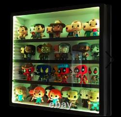 Collectible Display Case with Adjustable Shelves LED Lights Funko Action Figures