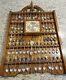 Collectible Souvenir Spoon Wood Display Case With Clock Plus 54 Spoons Huge Lot