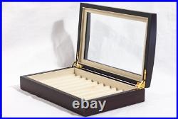 Collector Display Case Small Wood Casket F 10 Size Fountain Pen/Oversize Pen