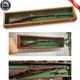 Collector Gun Sword Display Wood Case Wall Mount Storage Rifle Rack With Glass Lid