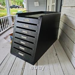 Collectors 7 Drawer Case Solid Wood Knives Display Case Coins Watches Medals Collectors 7 Drawer Case Solid Wood Knives Display Case Coins Watches Medals
