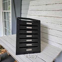 Collectors 7 Drawer Case Solid Wood Knives Display Case Coins Watches Medals Collectors 7 Drawer Case Solid Wood Knives Display Case Coins Watches Medals