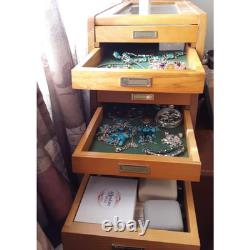 Collectors Cabinet Solid Wood Knives Coin Watches ELEGANT Display Case Glass Top